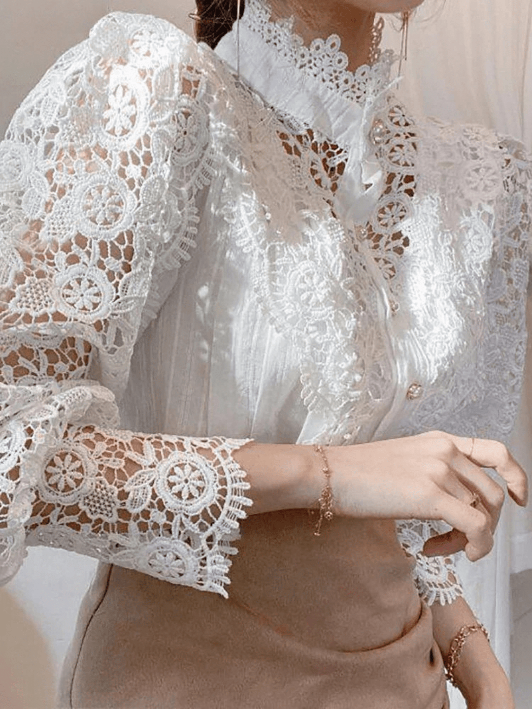 Elegant Chiffon Turtleneck Blouse