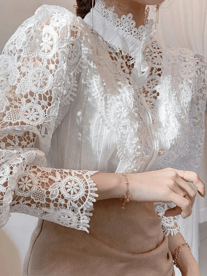 Elegant Chiffon Turtleneck Blouse