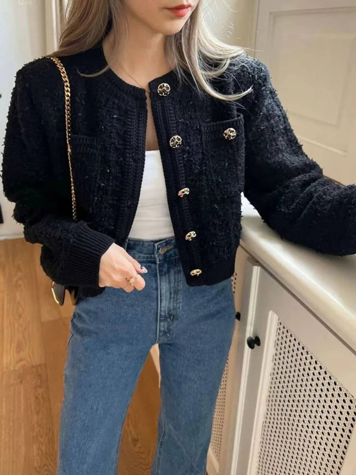 Retro Long Sleeve Cardigan