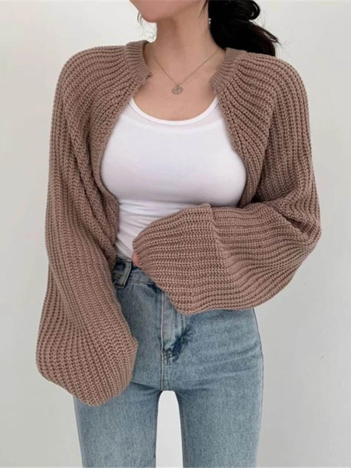 Minimalist Knitted Poncho Short Cardigan
