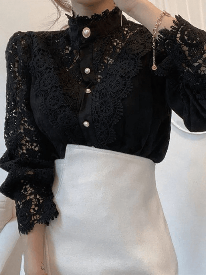 Elegant Chiffon Turtleneck Blouse