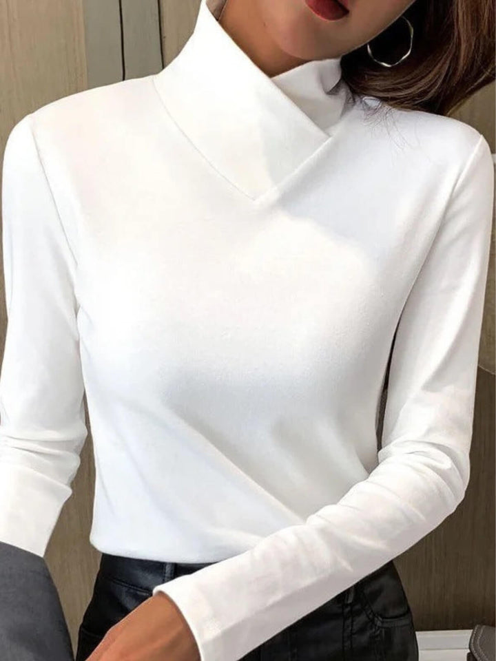 Turtleneck Sweater with High Collar