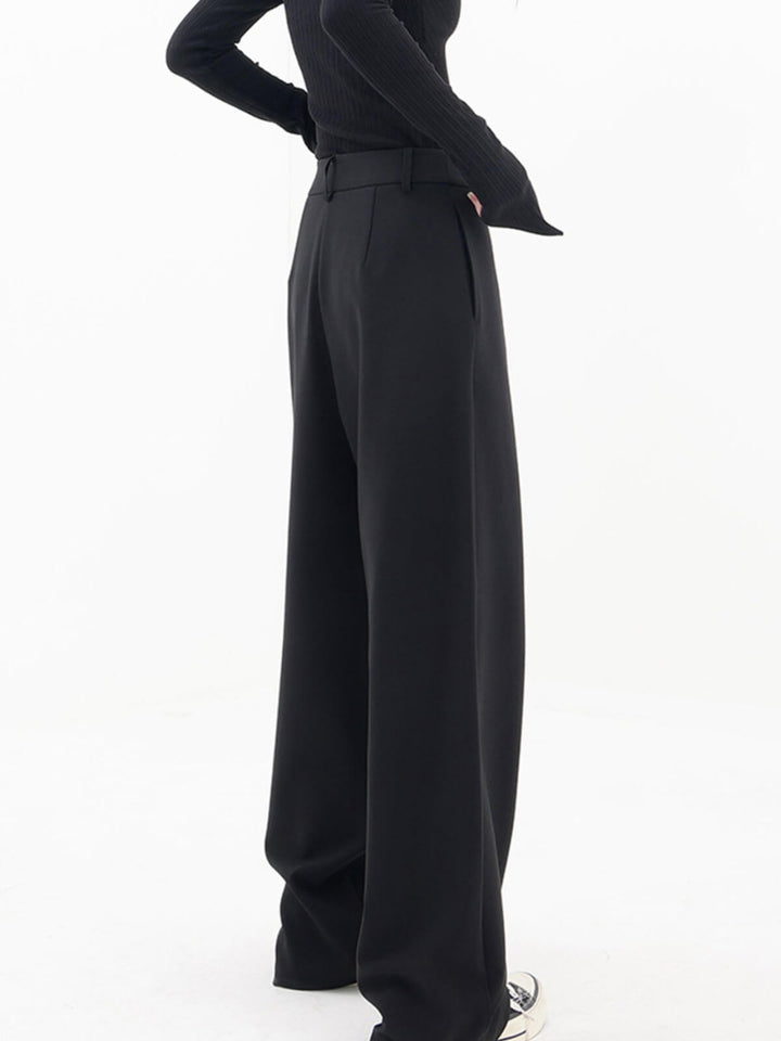Modern Slanting Button Pants