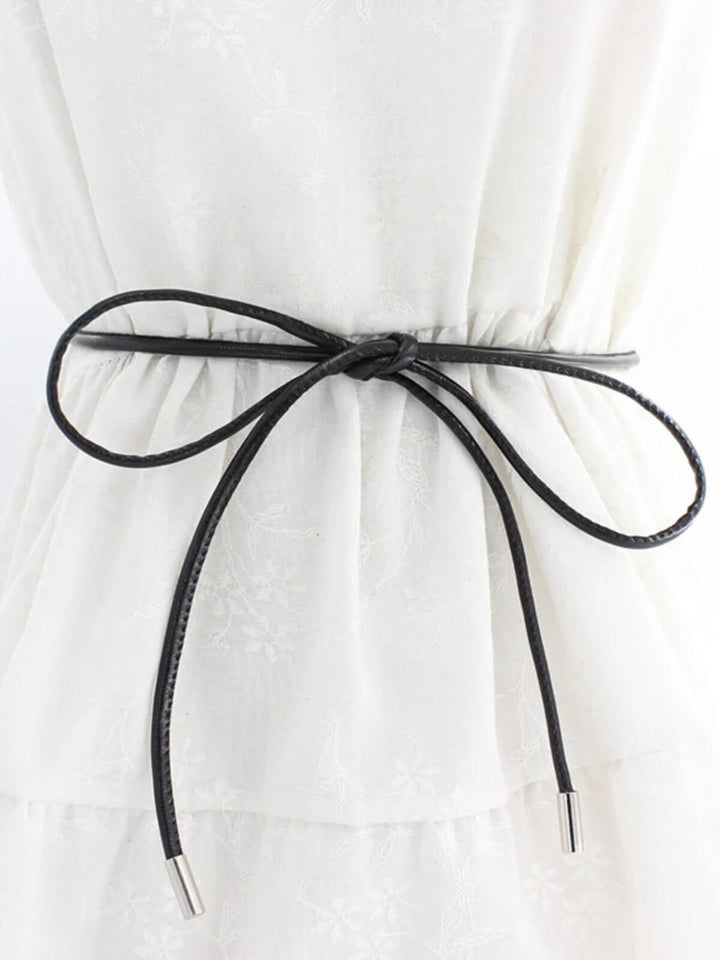 Vintage Leather Rope Round String Design Waist Belt