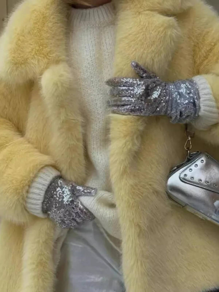 Casual Thick High Quality Fluffy Mid-Length Coat
