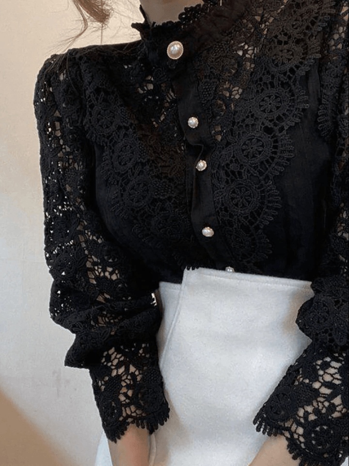 Elegant Chiffon Turtleneck Blouse
