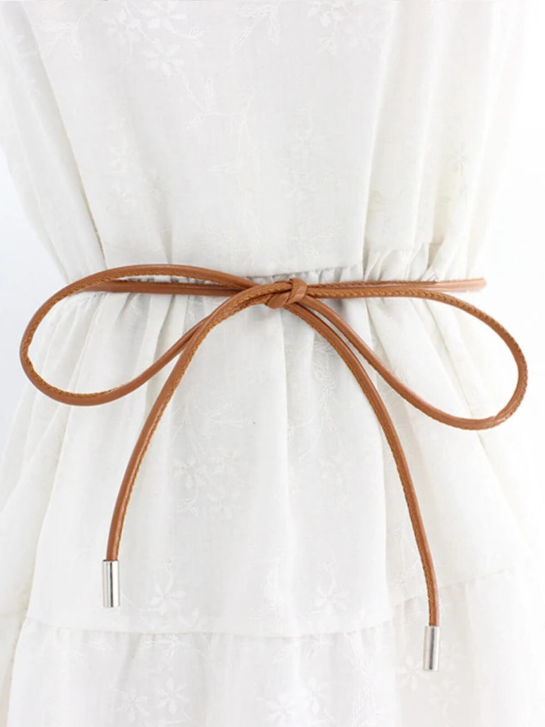 Vintage Leather Rope Round String Design Waist Belt