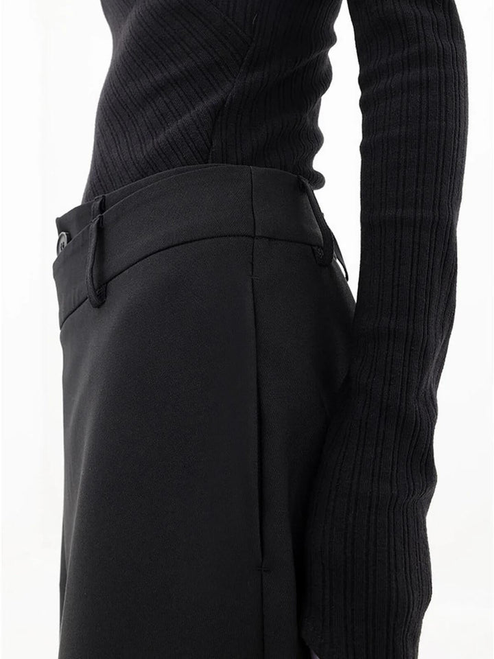 Modern Slanting Button Pants