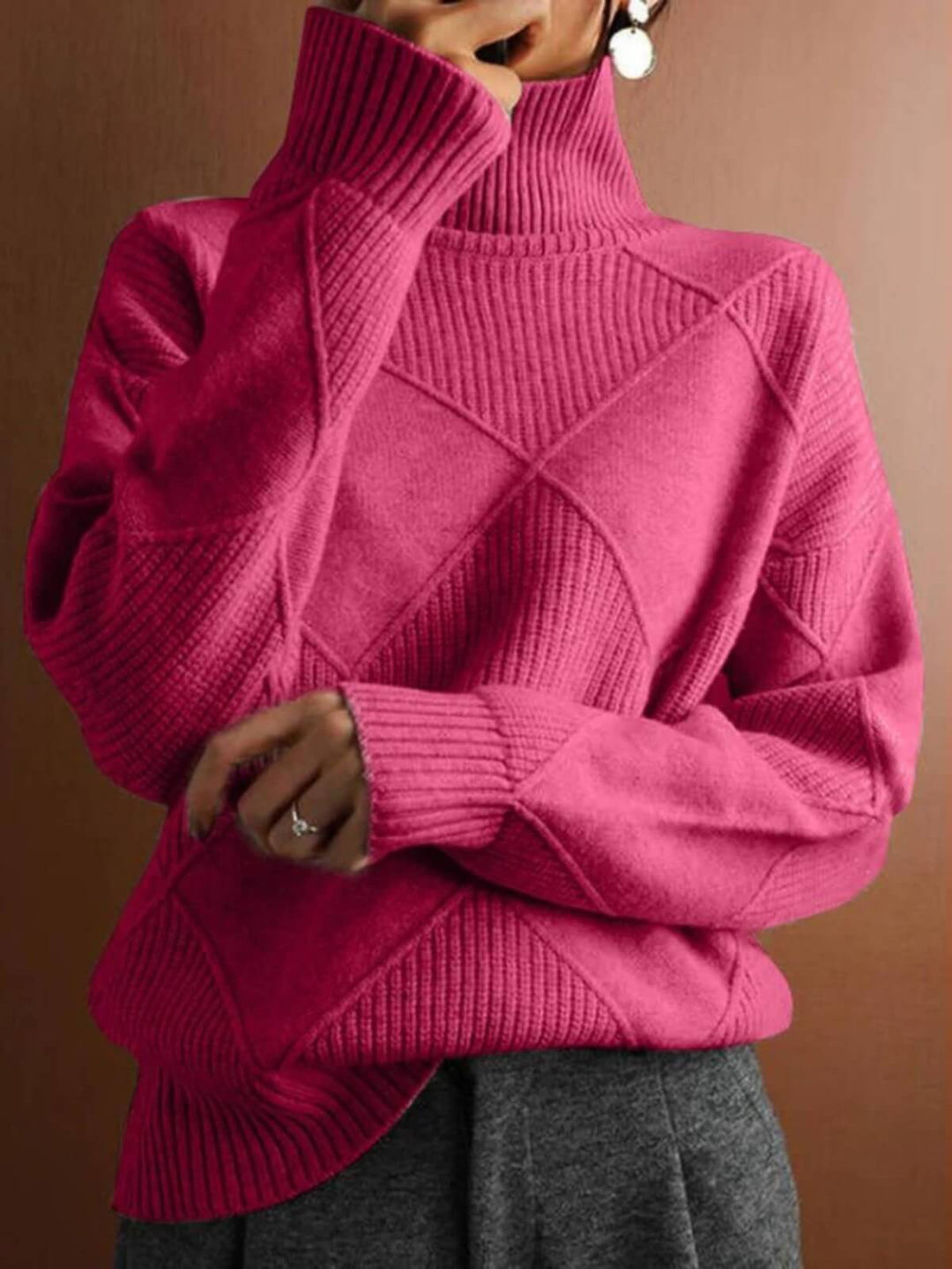 Structured Turtleneck Sweater