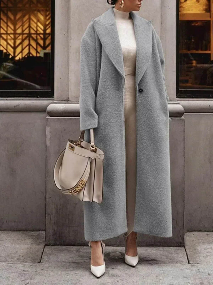 Fashion Lace-Up Long Sleeve Lapel Coat