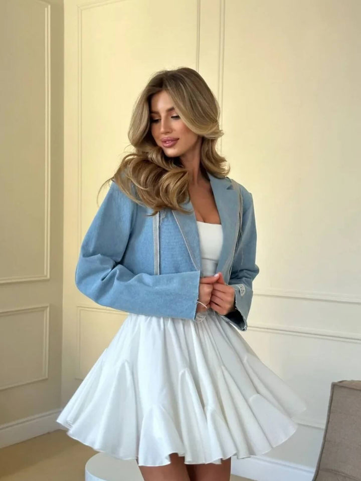 Vintage Ruffle Tennis Mini Skirt