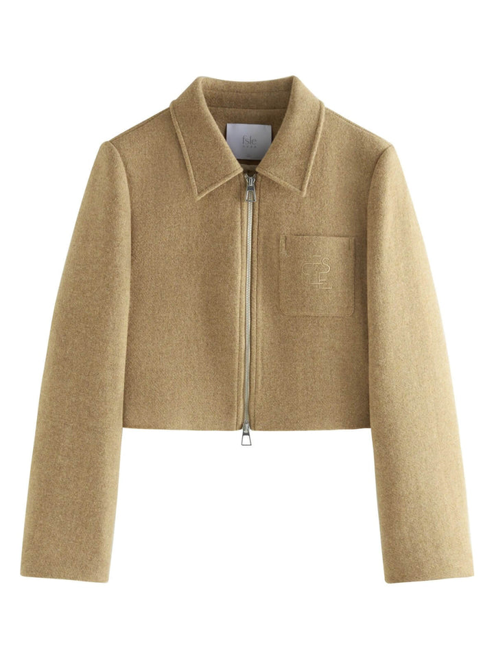 Casual Crop Polo Jacket