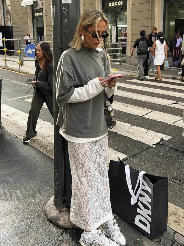 Sexy High Waist Flare Long Skirts