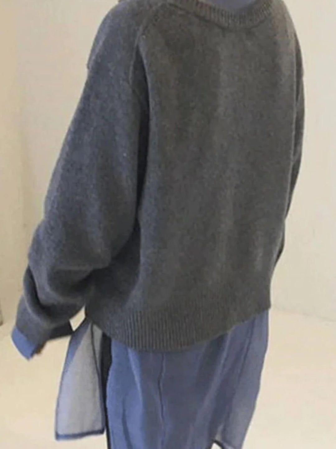 Asymmetric Cardigan with Unique Buttons