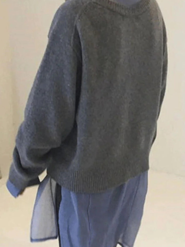 Asymmetric Cardigan with Unique Buttons