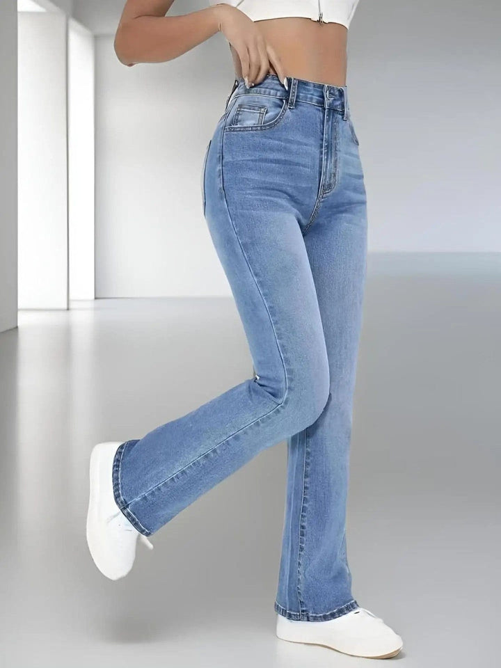 Versatile Slimming High-Waist Denim Pants