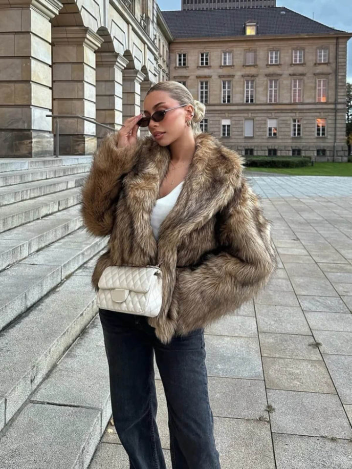Luxury Full Sleeves Oversized Plush Jacket