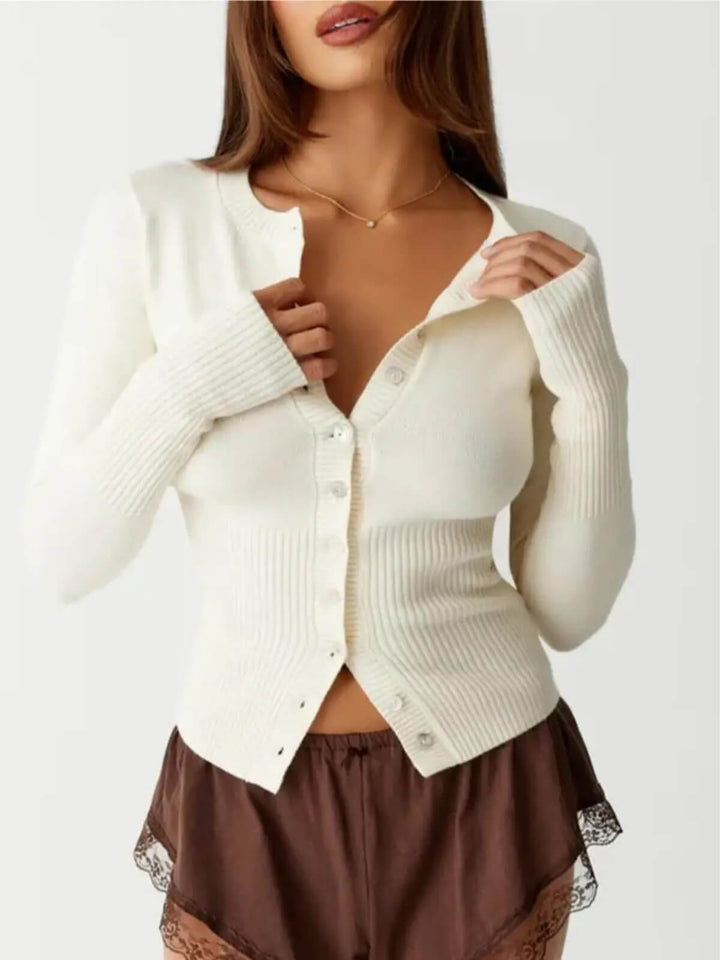 Vintage Clothes Cropped Long Sleeve Sweater