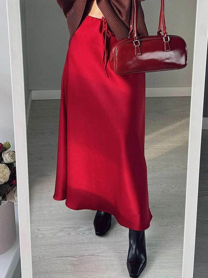 Elegant High-Waist Straight Maxi Skirt