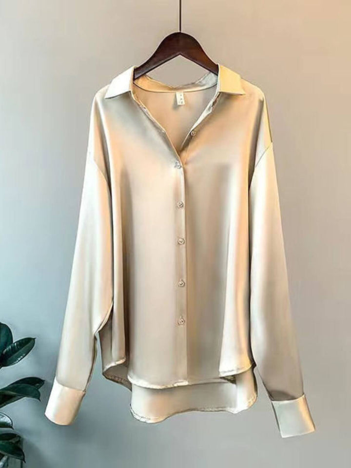 Women's Casual Satin Shirt