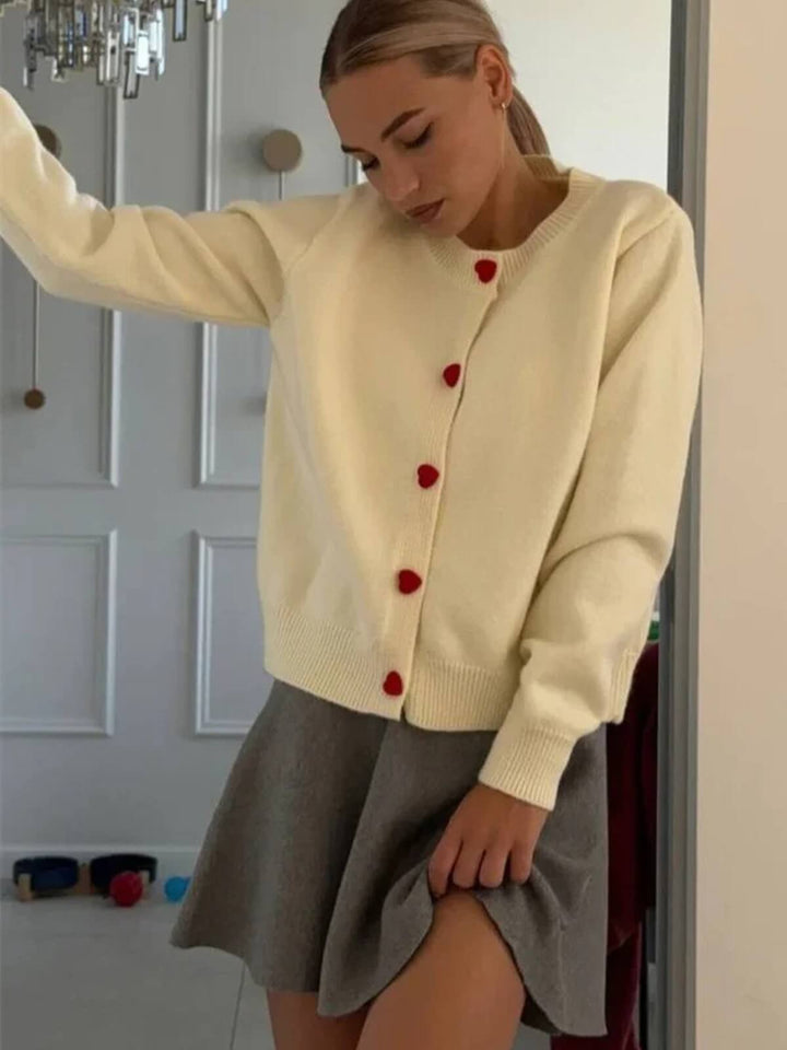 Women's Long Sleeve Ribbed Loose Cropped Cardigan