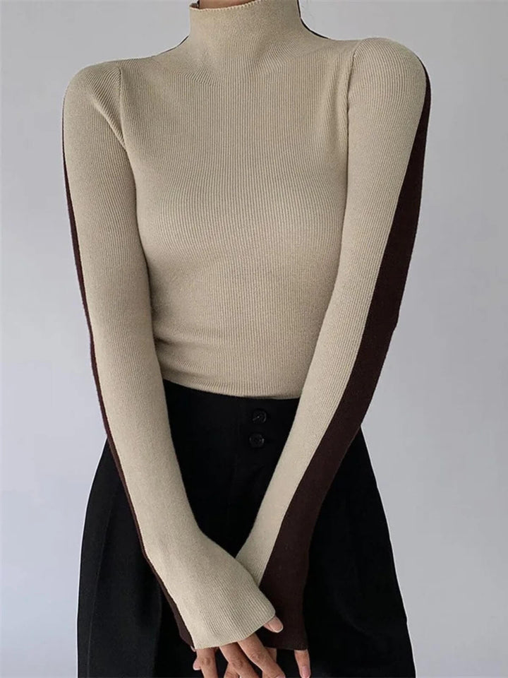 Reversible Style Long Sleeve Knit Top