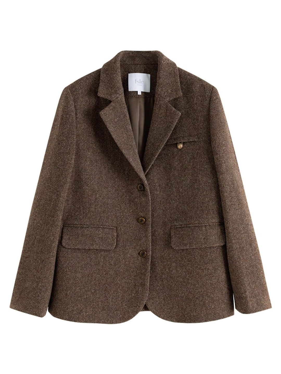 Retro Style Wool Blazer With Pockets