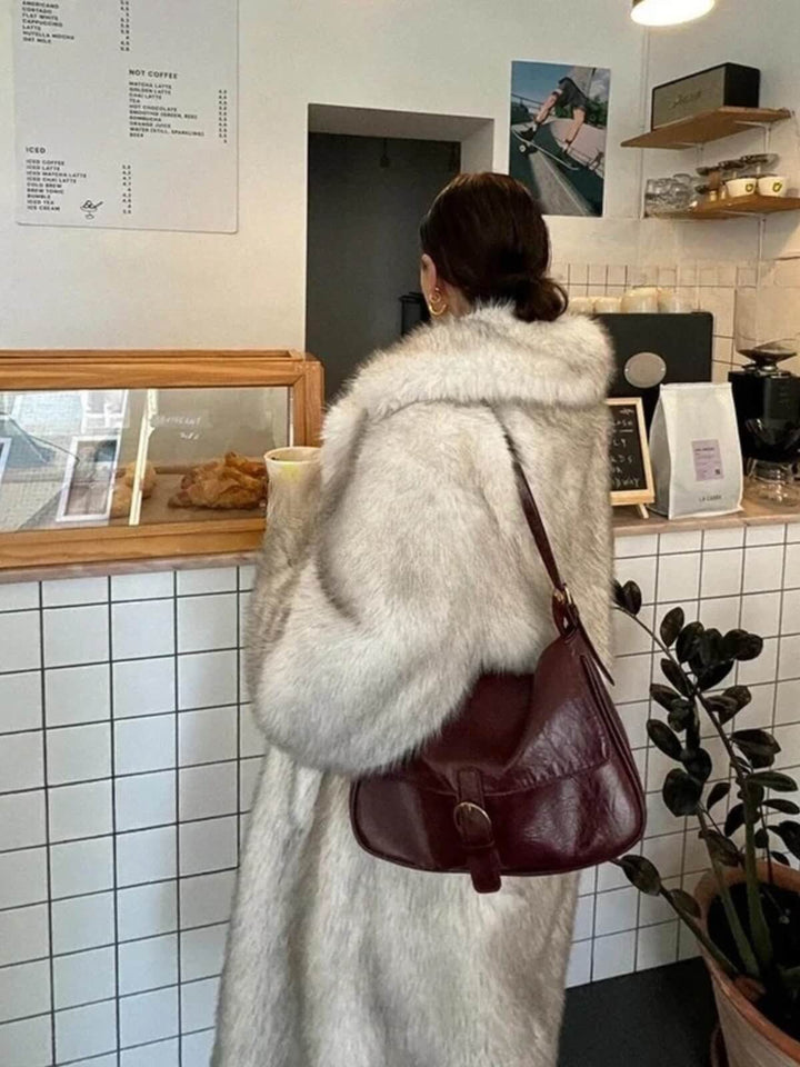 Women's Slouchy Chic Gradient Long Overcoat