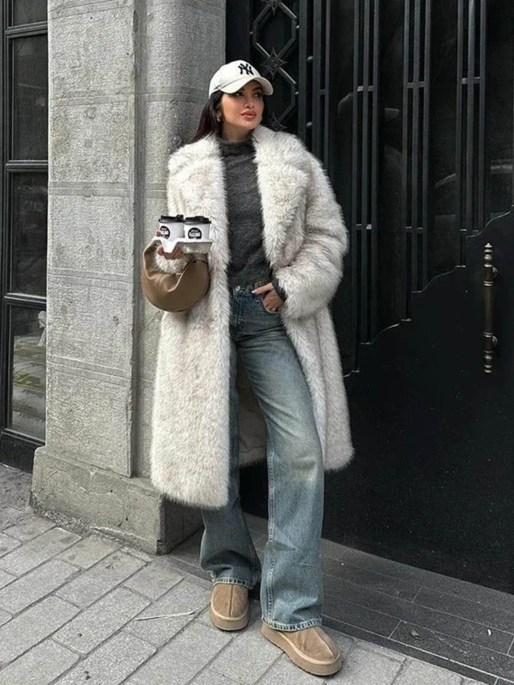 Women's Slouchy Chic Gradient Long Overcoat