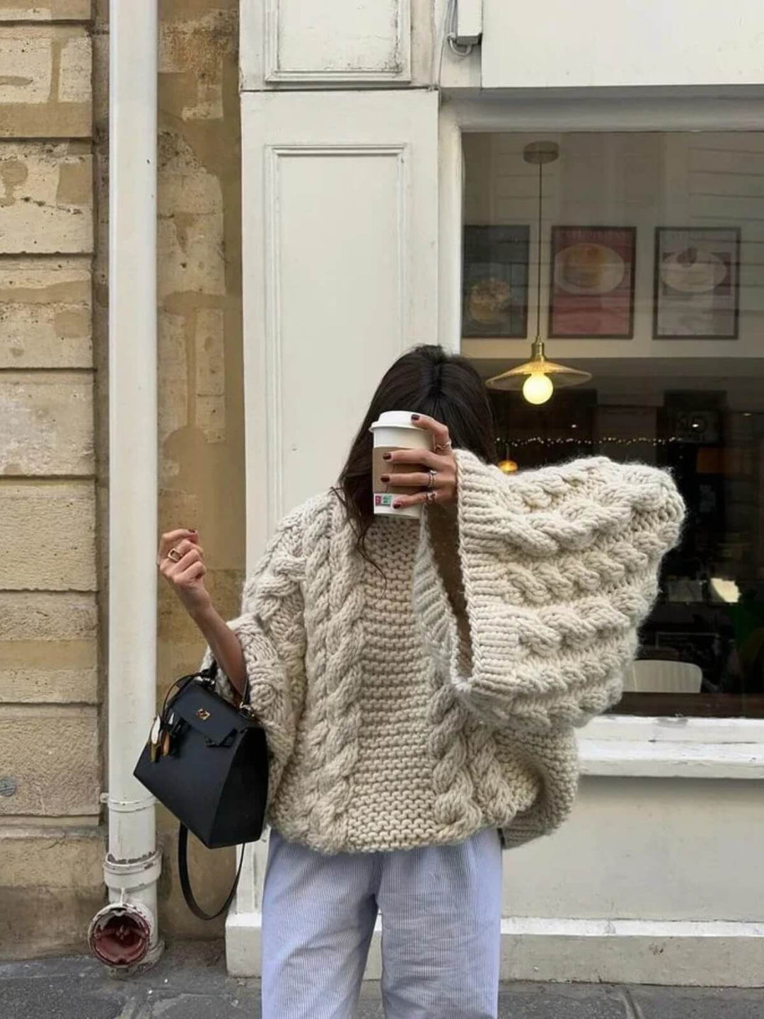 Women's Oversized Long Sleeve Sweater