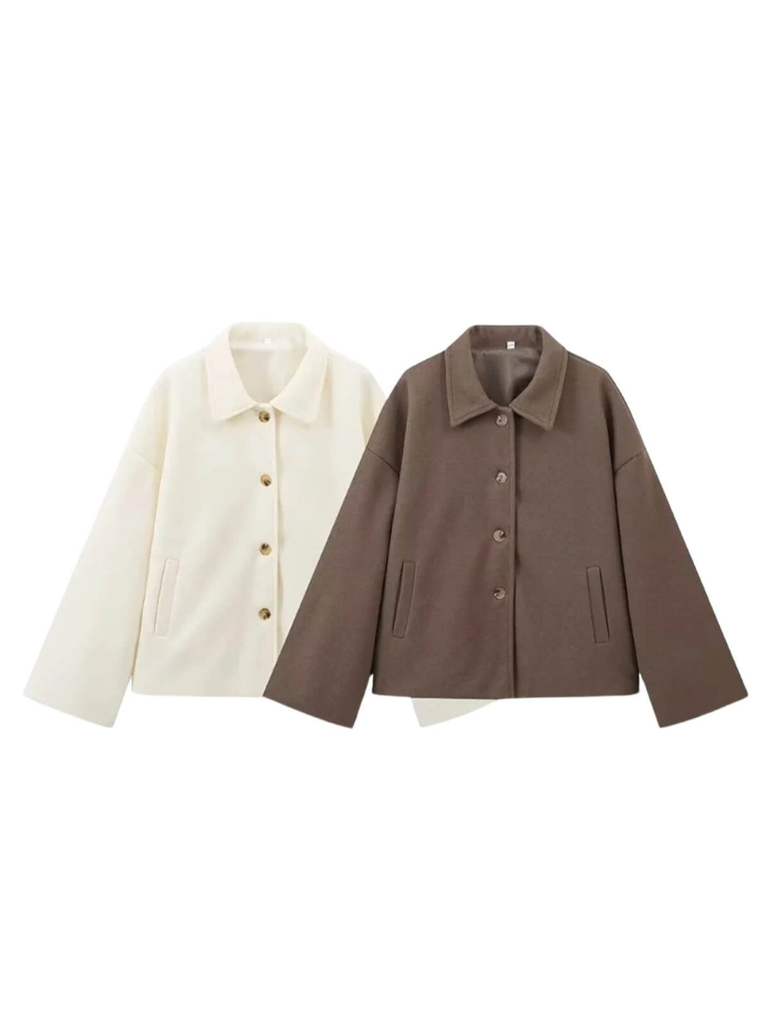 Long Sleeve Lapel Solid Button Coat
