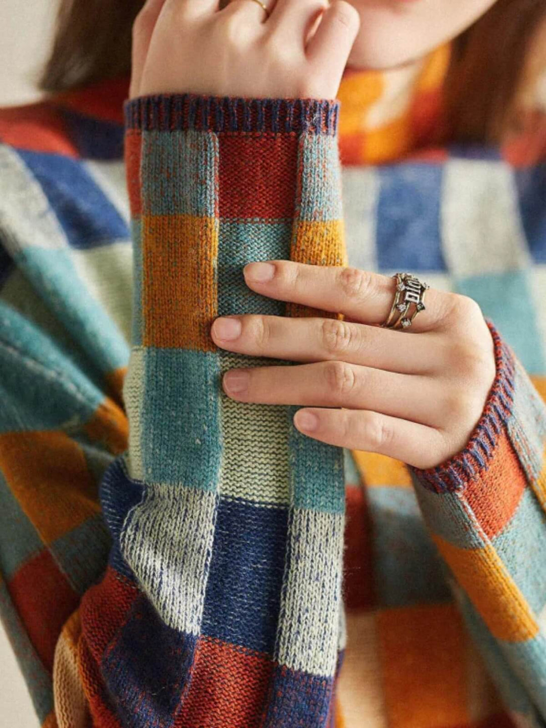 Colourful Turtleneck Sweater