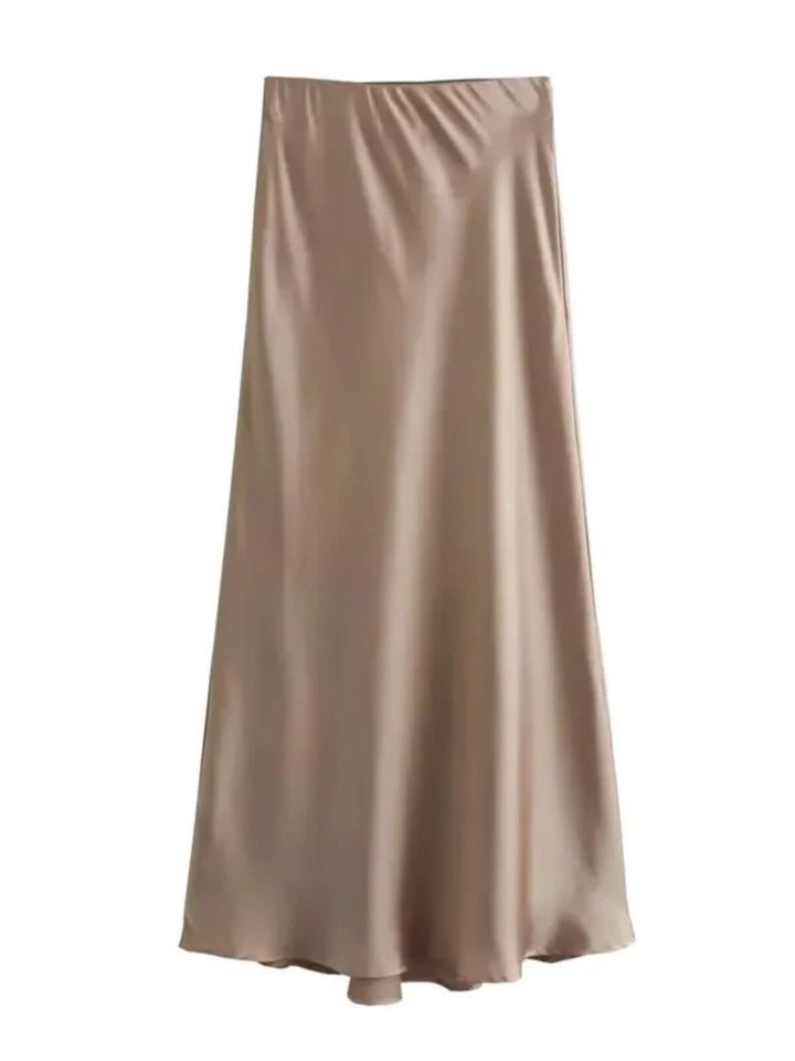 Elegant High Waist Long Skirt