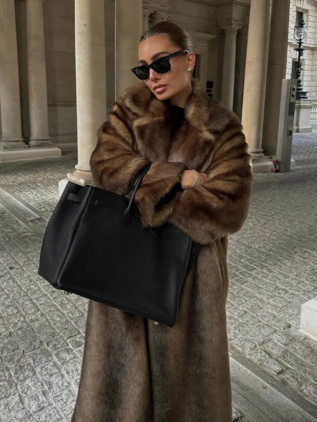 Elegant Lapel Long Sleeve Overcoat