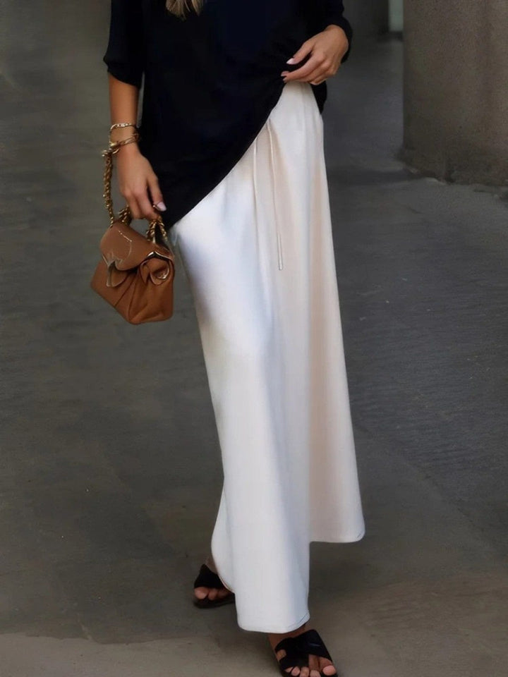 Elegant High-Waist Straight Maxi Skirt