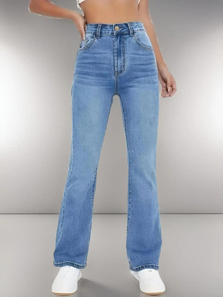 Versatile Slimming High-Waist Denim Pants