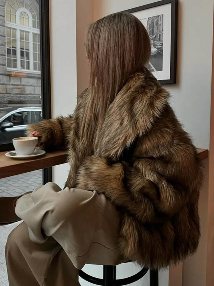 Luxury Full Sleeves Oversized Plush Jacket