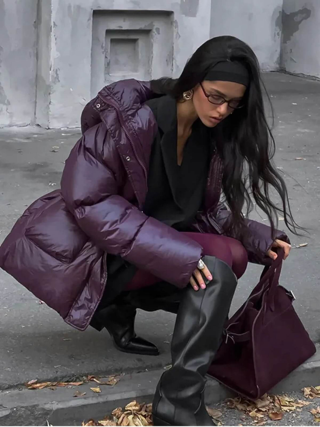 Casual Lace-Up Down Jacket With Button Pockets