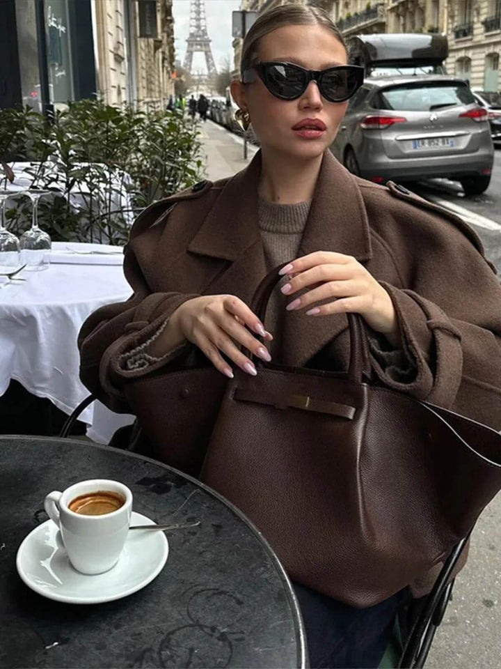 Vintage Long Sleeves Cropped Coat