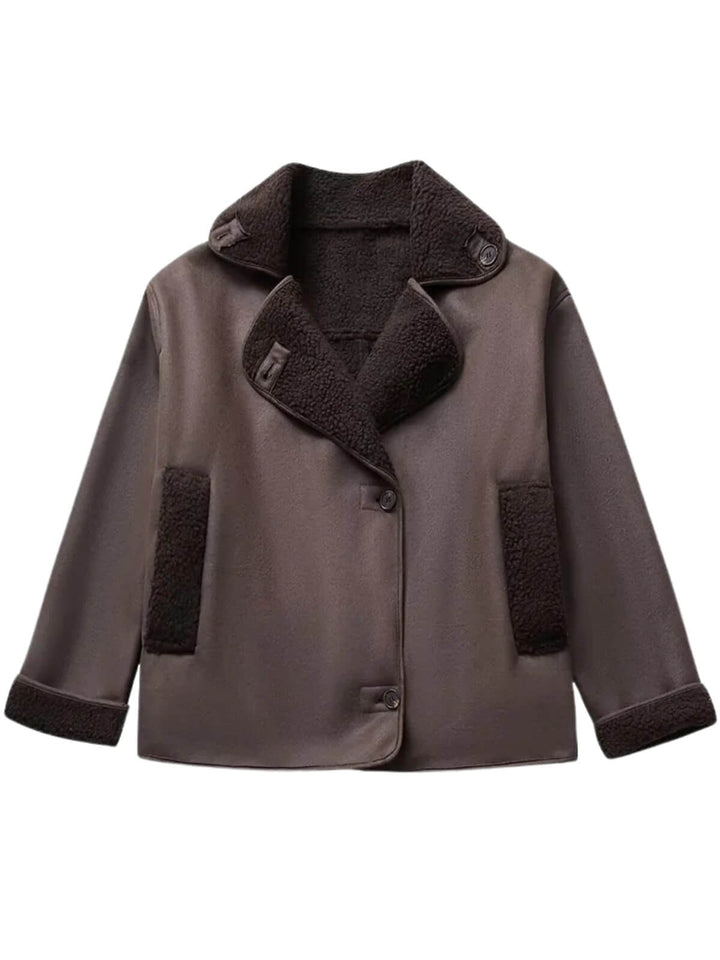 Thick Oversized Faux Leather Jacket