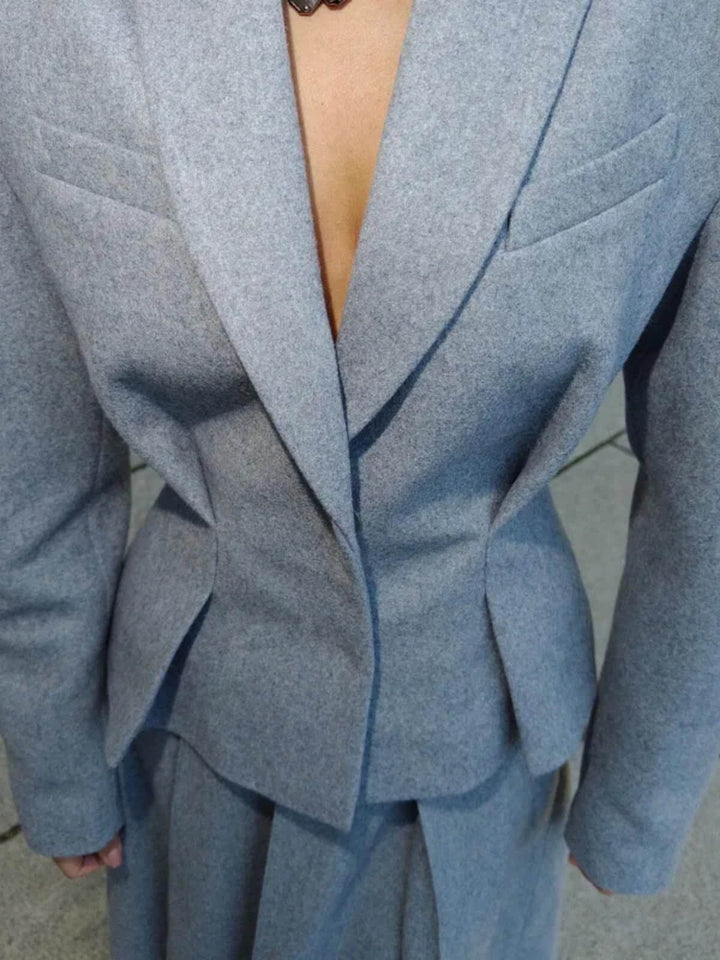 Elegant Lapel Long Sleeve Chic Jacket