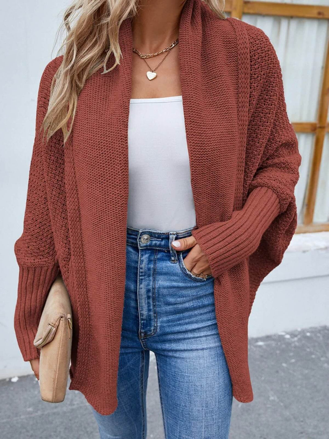 Long Loose Knitted Cardigan
