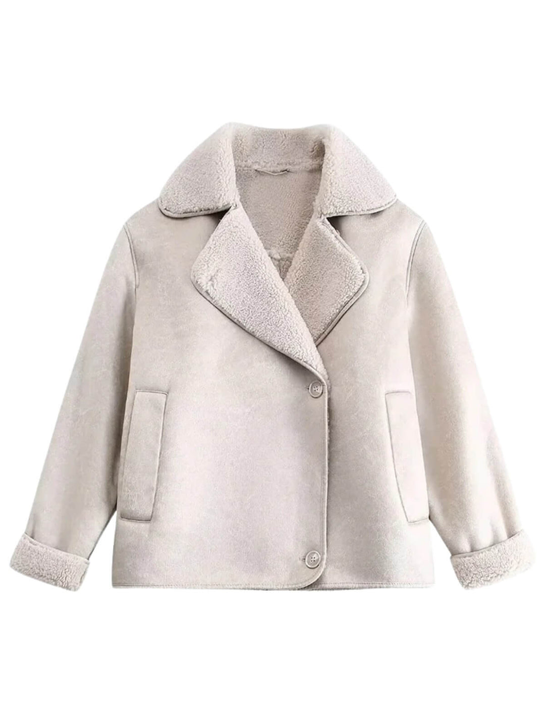 Thick Oversized Faux Leather Jacket