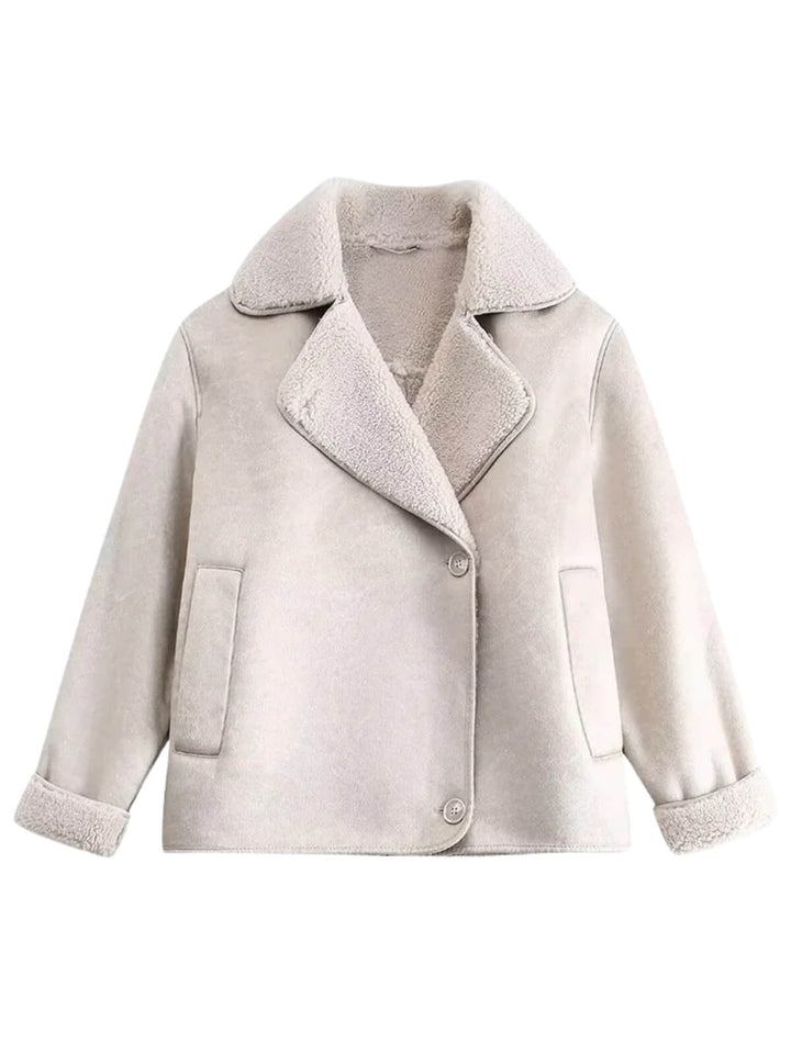 Thick Oversized Faux Leather Jacket