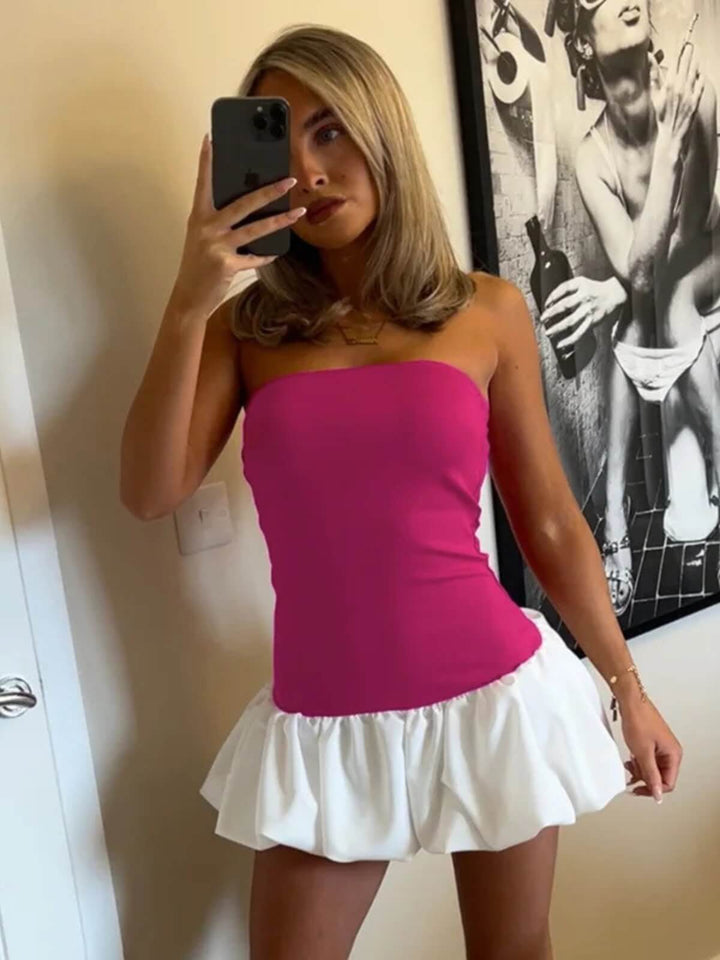 Women's Sexy Slim Strapless Mini Dress