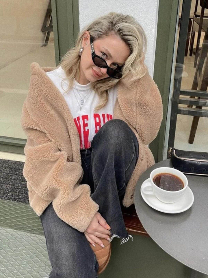 Chic Long Sleeve Thicken Warm Coat