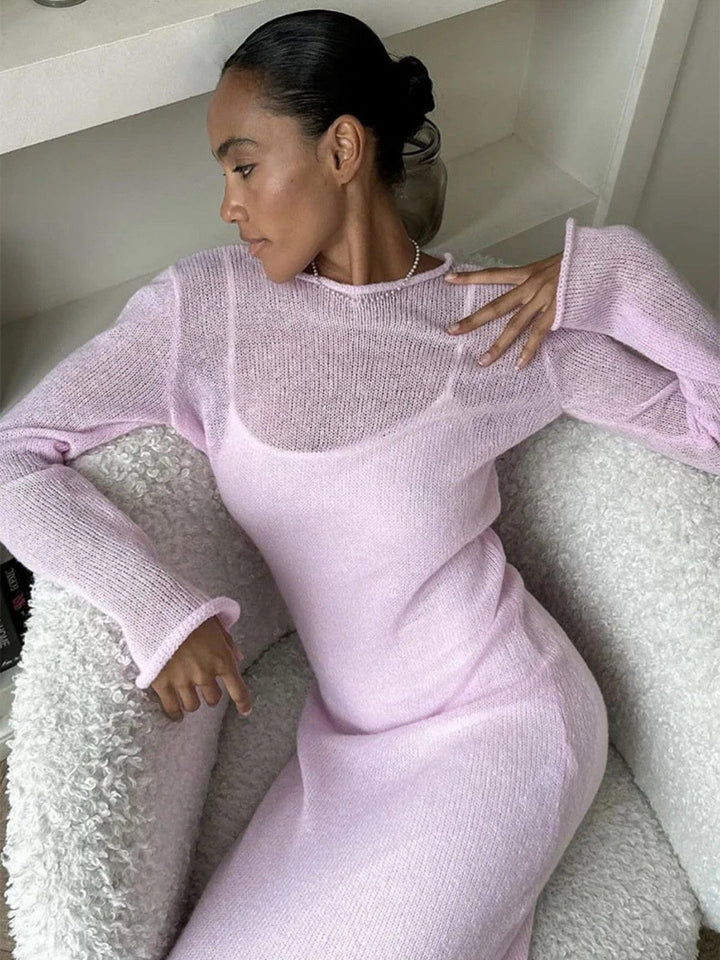See Through Knitted Dress
