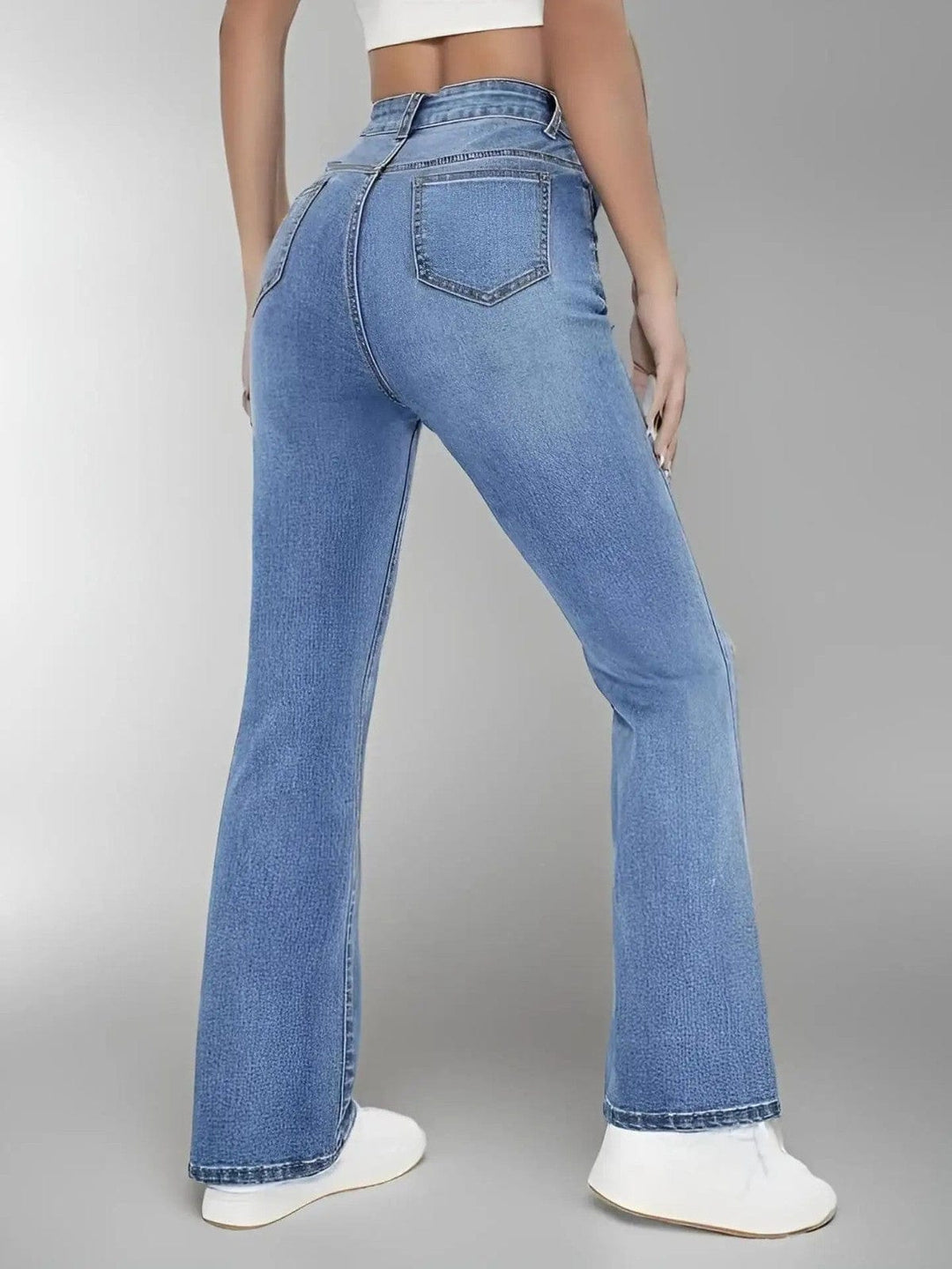 Versatile Slimming High-Waist Denim Pants