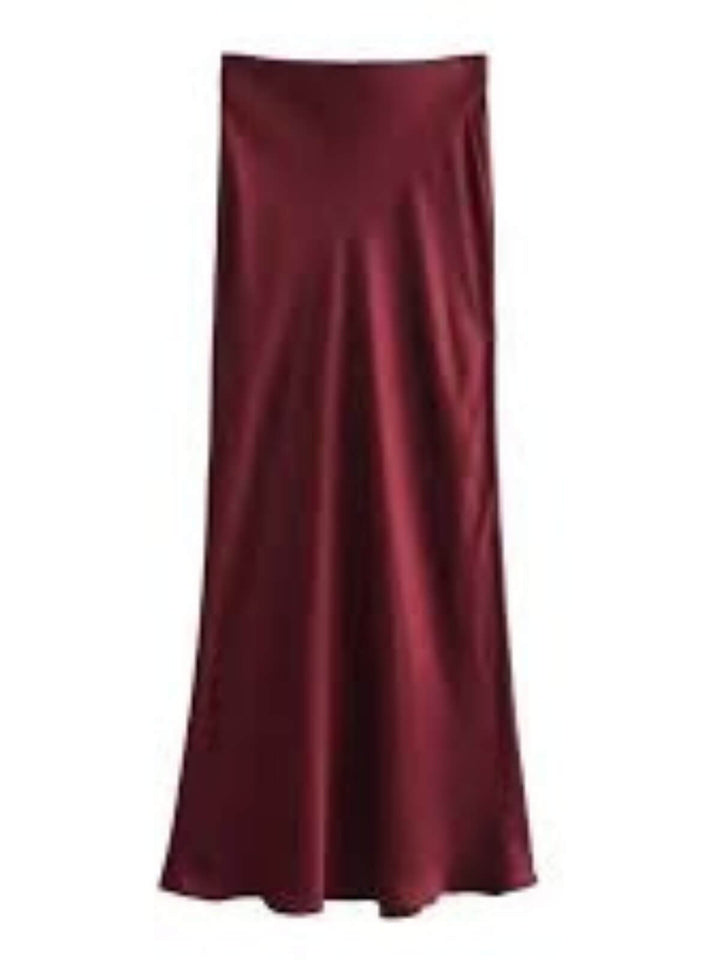 Elegant High Waist Long Skirt