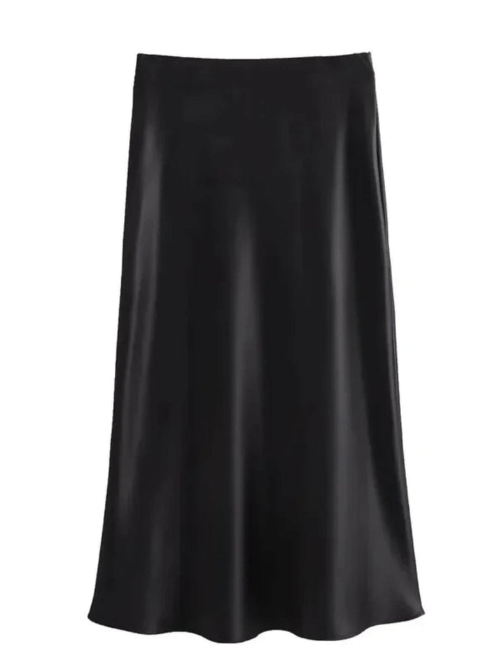 Elegant High Waist Long Skirt